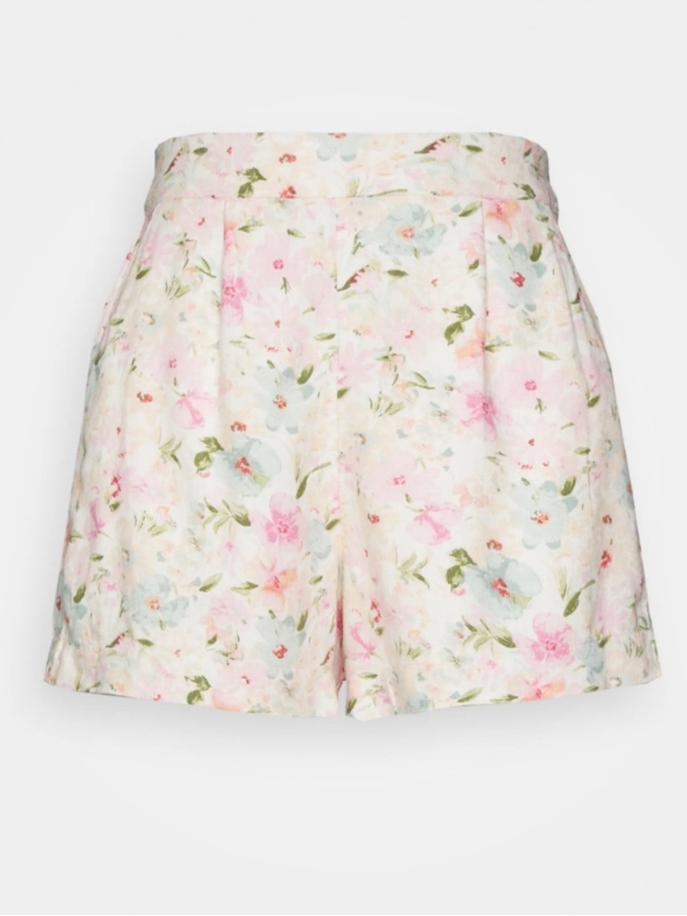 Abercrombie & Fitch Cream Floral Pull On Shorts size Medium